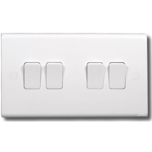 Deta S1244 Light Switch 4 Gang 2 Way SP 10 Amp
