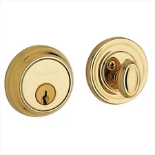 Baldwin Hardware 8031.003 Traditional Single Cylinder Deadbolt in Lifetime Brass