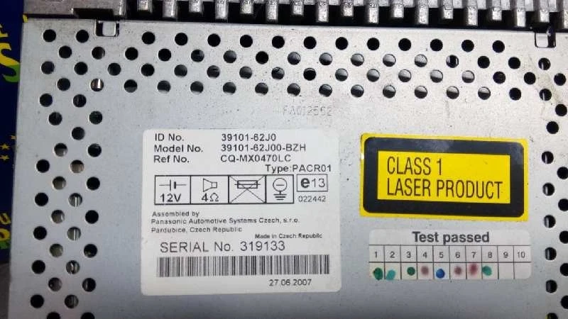 3910162J0 AUDIOSYSTEM / RADIO-CD / 841875 FÜR SUZUKI SWIFT BERLINA MZ GL 5-PT - Bild 2 von 4