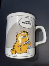 Paws Burton + Burton Garfield Brushing Teeth Coffee Mug I Hate Mondays Free Ship
