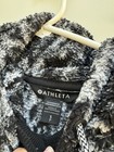 Athleta Tugga Sherpa Jacquard Hoodie Sweatshirt Black Gray White Size Small — photo 5