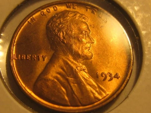 1934-P- Lincoln Cent / Uncirculated /RED