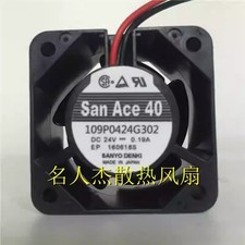 Sanyo 109P0424G302 4028  24V 0.19A 4CM 2-wire inverter cooling fan
