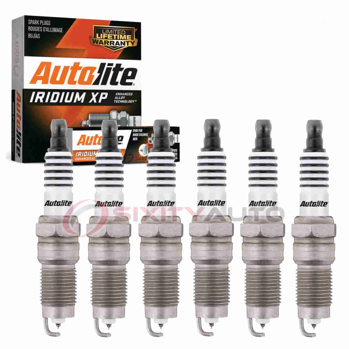 6 pc Autolite Iridium XP Spark Plugs for 1984-1986 Mercury Capri 3.8L V6 oc