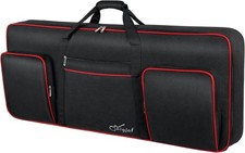61 Key Keyboard Case Soft Full Padded Piano Case with Handles and Adjustable Sh