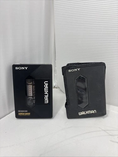 SONY WALKMAN Cassette Player WM-2091 Black Vintage Portable, Works, W/ Case