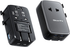 Olcorife PD25W Mini Travel Adapter, Universal Power Adapter with 2 USB-C 1 USB-A