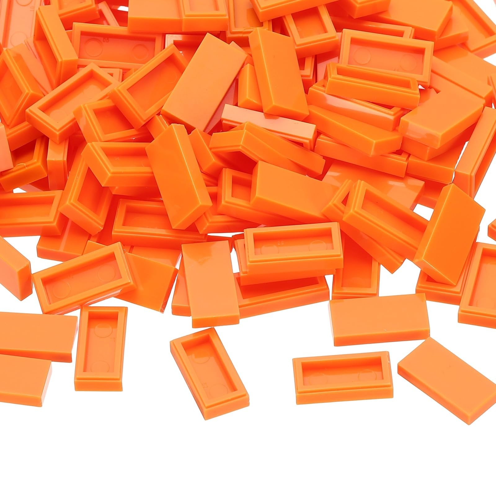 Blocs plats 1x2 orange pour finir vos maquettes sans manquer de pièces lisses