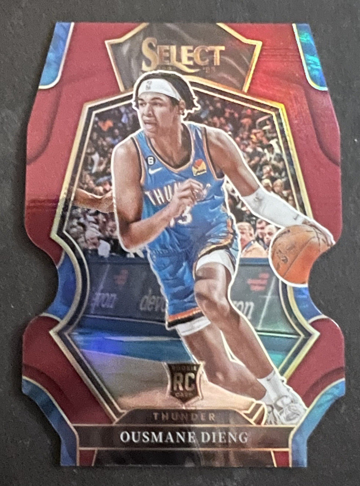 2022 Select Premier Level Maroon Prizm Die-Cut 083/175 Ousmane Dieng #190 RC