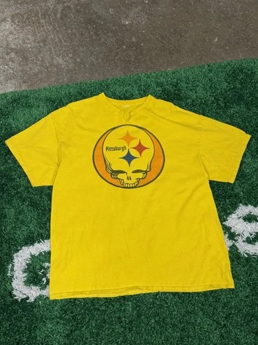 Grateful Dead Skull Pittsburgh Steelers Logo Tee XL Vintage vintage concert t-shirt, vintage, size XL, single stitch, B+ condition