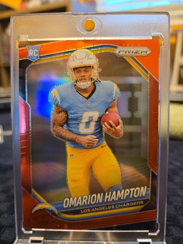 2025 Panini Prizm - Rookies Omarion Hampton #355 Red Prizm (RC)