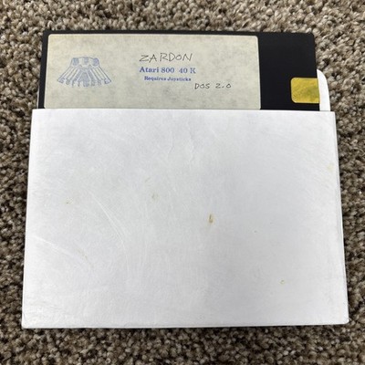 Atari 800 Computer Zardon Game Floppy Disk Tested