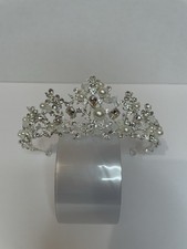 Tiara Crystal and Pearl Bridal Crown Wedding Hair Accessories