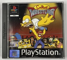 The Simpsons Wrestling Sony PS1 PAL Version PlayStation Video Game W/ Manual