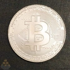 1 oz .999 Fine Silver Round - 2020 Bitcoin Commemorative Blockchain Mint 81.96 per troy oz