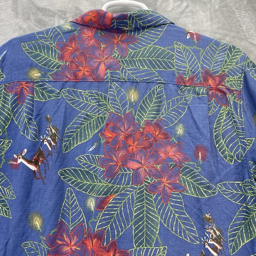 Tommy Bahama shirt Men large Season's Greetings Rudolph Christmas Holiday Party - Picture 13 of 14