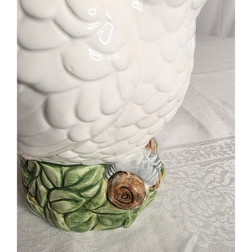 Vintage Ceramic Cockatoo/Bird Pitcher 9" Tall 10% Long White Yellow Green - Picture 5 of 8
