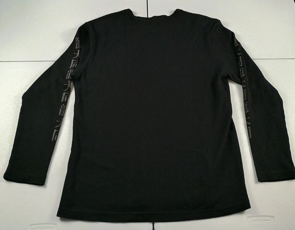 vintage ymla Long Sleeve Shirt, Black,Dragon,Thermal, Men XL - Image 2 of 4