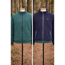 Vineyard Vines Boys XL 18 Reversible Jacket Green Fleece  Navy Sherpa Full Zip