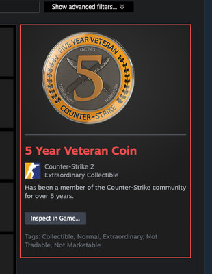 CS2 CSGO Counterstrike Steam Account - 5Y, Premier/Faceit, Level 21-26, no Prime
