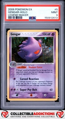 2006 Pokemon Ex Legend Maker #5 Gengar Holo Legend Maker PSA 9