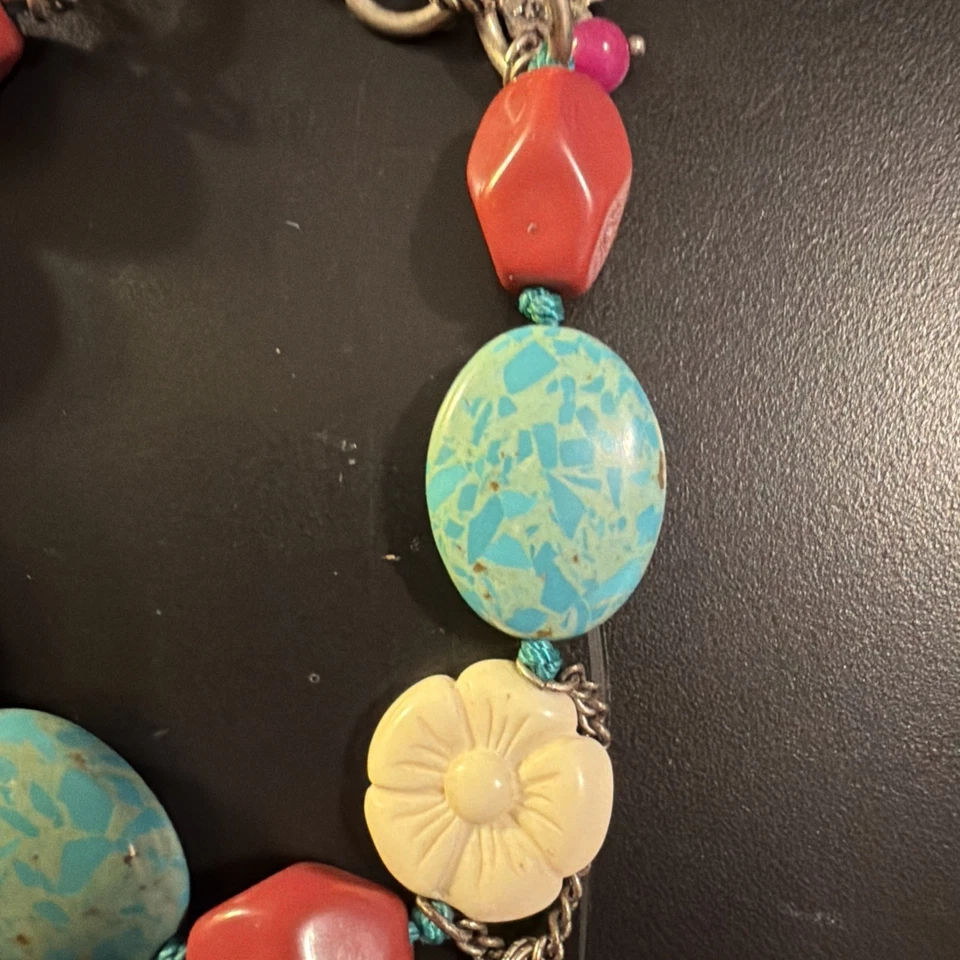 "Brazalete de palanca de piedras semipreciosas marca Lucky 8"" - Boho Southwest" Foto 3 de 4