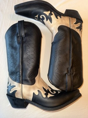 Tony Mora Cowboystiefel Leder schwarz/beige Boots EU 41 | fast neuwertig Stiefel