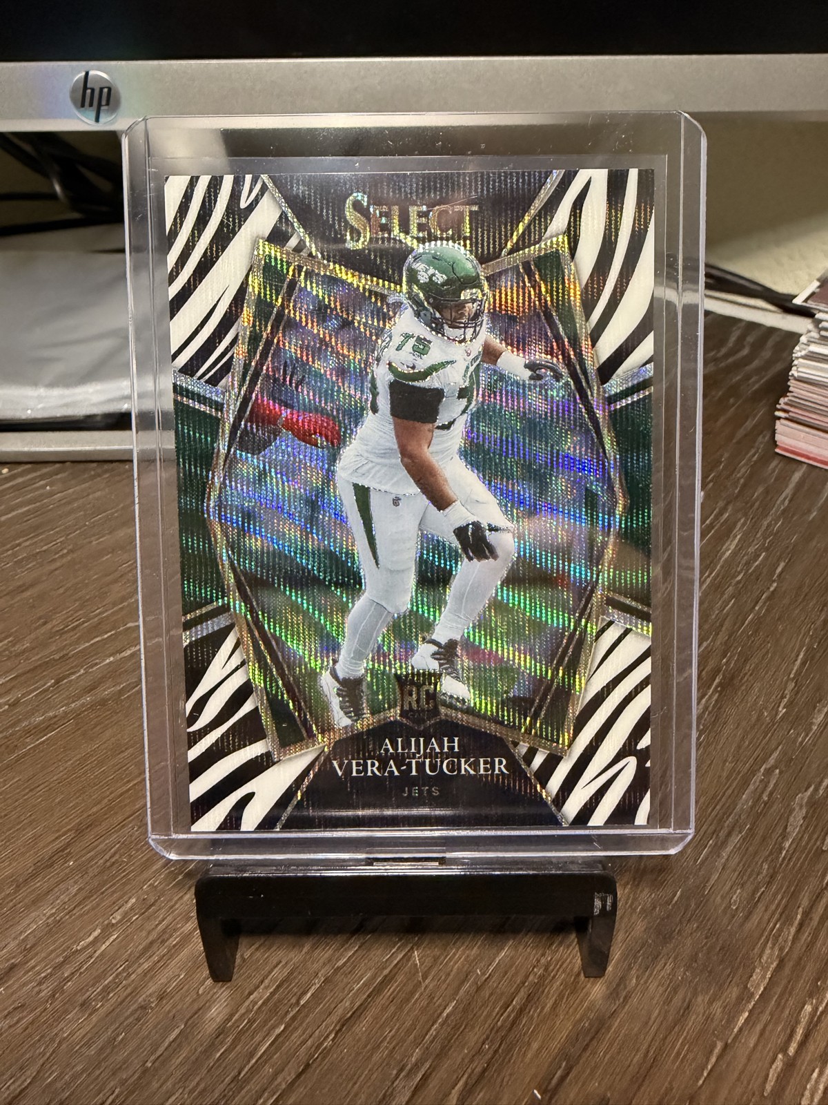 Alijah Vera-Tucker Panini Select #186 Die-Cut Zebra