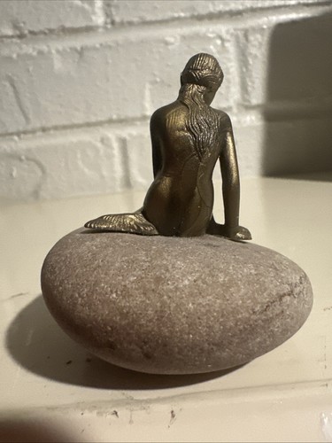 "Estatuilla de sirena mujer Dinamarca Copenhague Europa arte estatua decoración en roca 2,25""" - Imagen 3 de 7