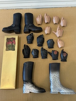1/4 Enterbay Terminator T800 T1000 Gloved Hands Boots Roses In Box Parts NOT 1/6