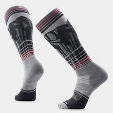SMARTWOOL Ski Targeted Cushion Summit Shot Over The Calf Socks   LIGHT GRAY