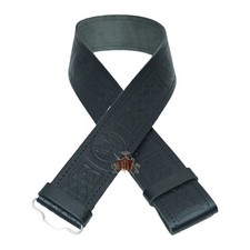 Scottish Flower and Celtic knot work Embossed Leather Kilt Belt