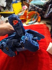 Folkmanis Blue Three-Headed Dragon Puppet 16" Long 5 Finger Hand Puppet Plush P2