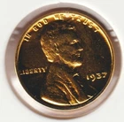Rare Old Antique 1937 US Lincoln 24k Gold Plated Cent Penny Collection Coin USA