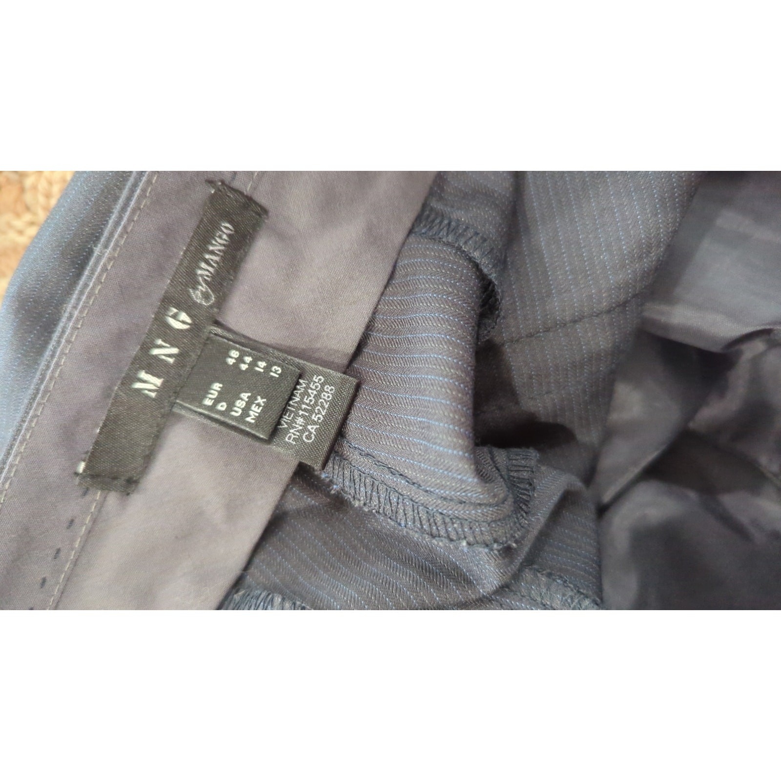 MNG Mango Micro Pinstripe Trousers Pants  thumbnail 3