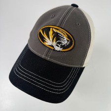 TOP OF THE WORLD Hat Boys Youth Mizzou Tiger Black Grey Cream Acrylic Blend