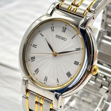 SEIKO Battery Watch Men V701-1771 Roman Rare