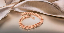 Pure Solid Copper Bracelet Arthritis Cuban Chain Curb Link Rider Unisex Bracelet