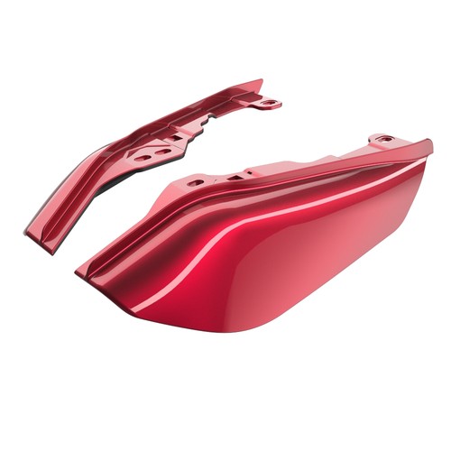 Deflectores de aire de cuadro medio Advanblack Velocity Red Sunglo para Harley Street Road - Imagen 4 de 10