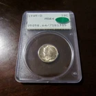 1945-D Mercury Dime MS64 PCGS & CAC Vintage Rattler Holder Toned Silver Coin