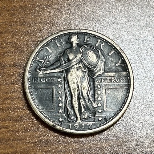 1917 Type 1 Standing Liberty Quarter VF