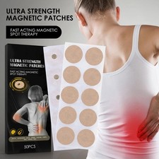 50Pc/Box Magnetic Acupressure Patches Ultra Strength Waist Back Body Pain Relief