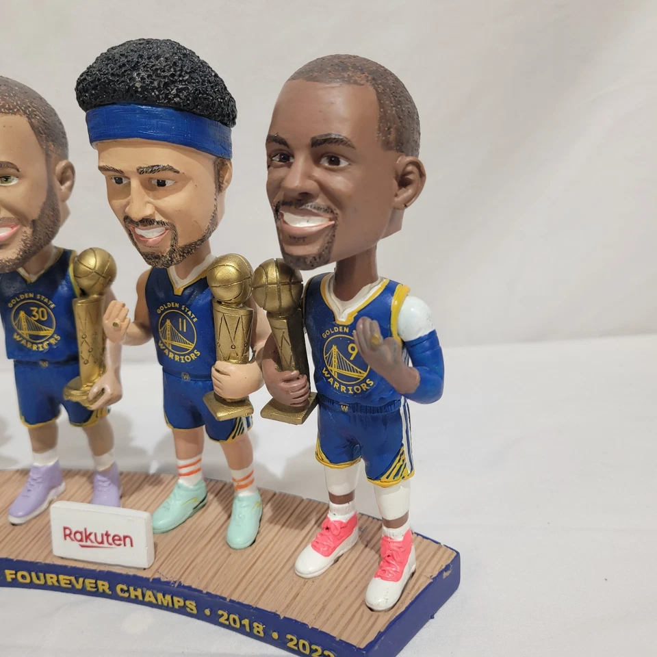 Golden State Warriors Forever Champs Bobblehead Curry, Thompson, Green - Image 2 of 4