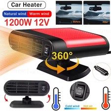 1200W Portable Electric Car Heater 12VDC Heating Fan Defogger Defroster Demister