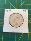 Canada 1951 50 Cents Half Dollar Silver Coin .800