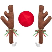 Car Christmas - Xmas Decorations for Car - Window Reindeer Antlers and Nose