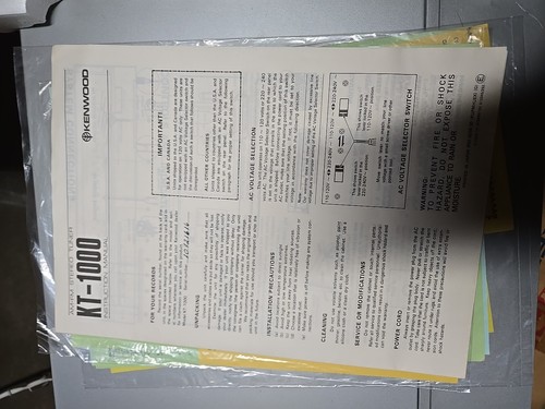Kenwood KT-1000 Stereo Tuner Vintage - With Manuals And Box Rare - Picture 2 of 6