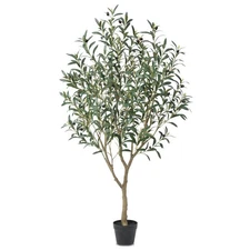 Olive Tree Artificial – 5ft Faux Olive Tree with UV Resistant Leaves - Tall F...
