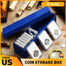 Box 1 PACK Storage Plastic Case for 20 Certified PCGS NGC Slabs Coin Holders