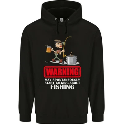 Commencez À Parler De La Pêche Sweat À Capuche Pour Homme Drôle En 80% Coton - Photo 1/4